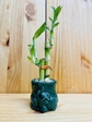 Green Vase Mini Elephant Design