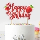 Seyal Real Strawberry Happy Birthday Cake Topper