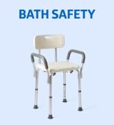 Medline Shower Chair Seat with Padded Armrests and Back Heavy Duty Shower Chair for Bathtub Slip ...