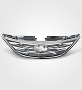 munirater Front Bumper Grille Assembly Black Chrome Replacement for 2011-2013 Sonata