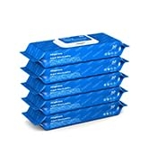 HygiCare Disposable Wet Adult Washcloths 250 Count Wipes Fresh Scent 12"x8" Strong Best for Incon...