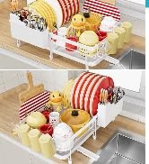 YKLSLH Expandable Dish Drying Rack Dish Racks for Kitchen Counter, Space Saving Dish Rack,Durable...