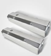 munirater Fabricated Tall Valve Covers 1/4in Billet Rail Replacement For Chevy 350 383 400 1958-8...